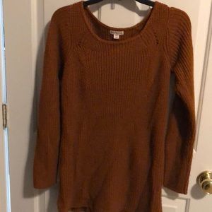 Rust sweater with a touch of glitter